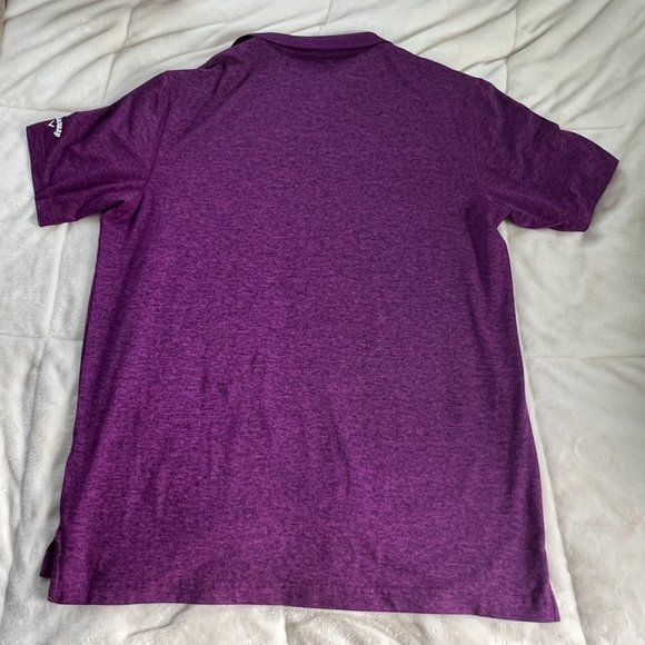 Callaway Polo Large Maroon Opti-Dri Short Sleeve Cooling Performance Golf - Picture 3 of 3
